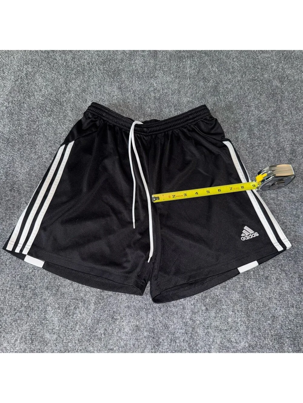 Adidas Black Athletic Soccer Shorts Mens MD Vtg y2k 90s Rare